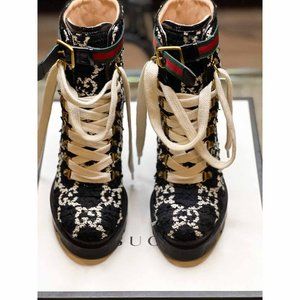 Gucci Tweed Ankle Booties